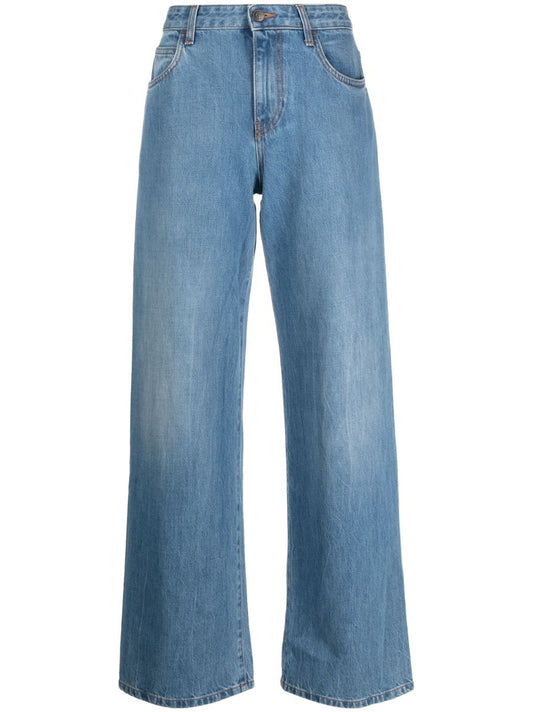 Blue Eglitta Low-rise Straight-leg Jeans