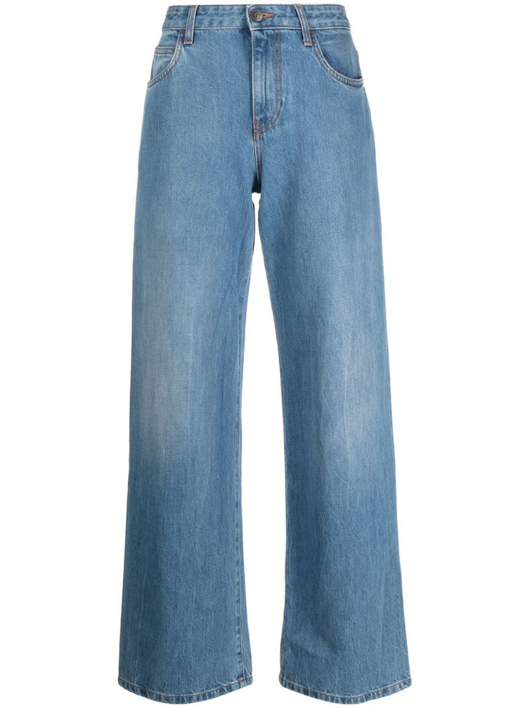 Blue Eglitta Low-rise Straight-leg Jeans
