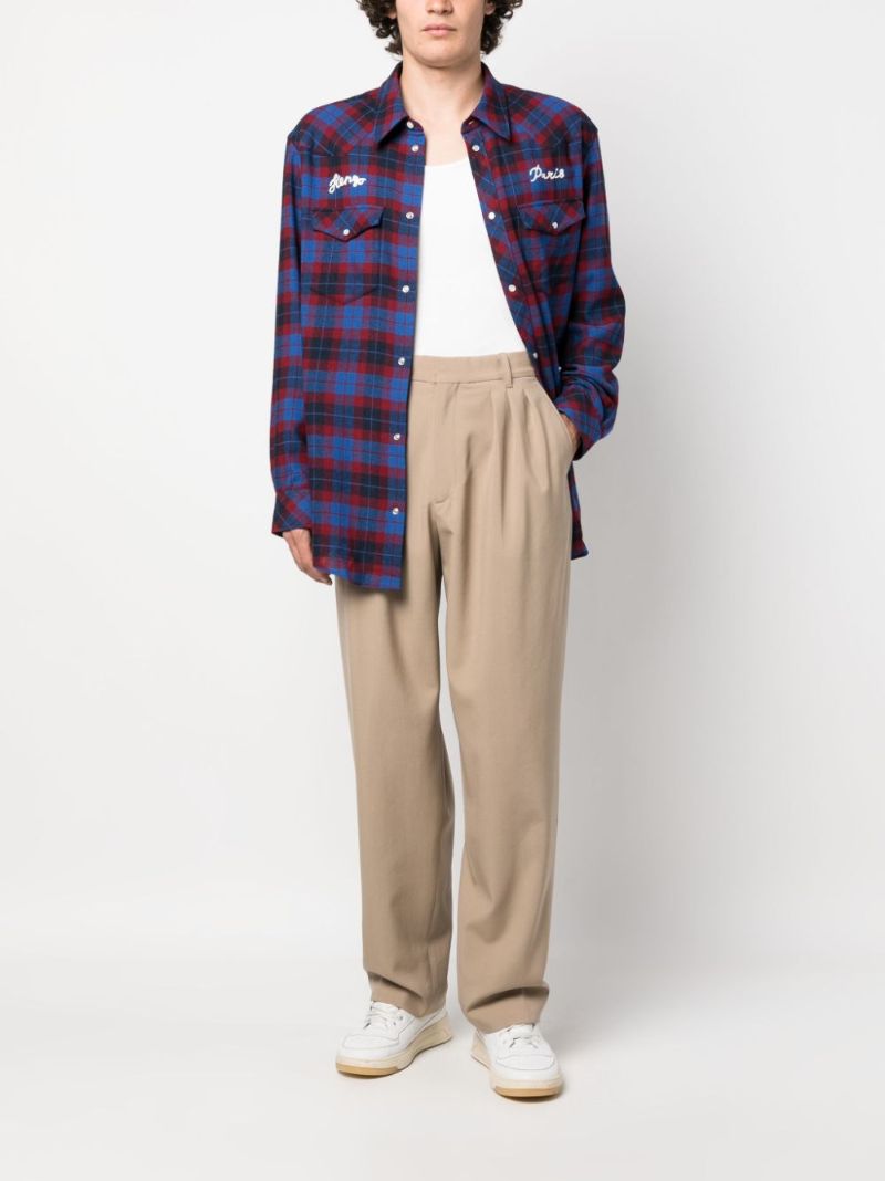 Neutral Pleated Tailored Trousers