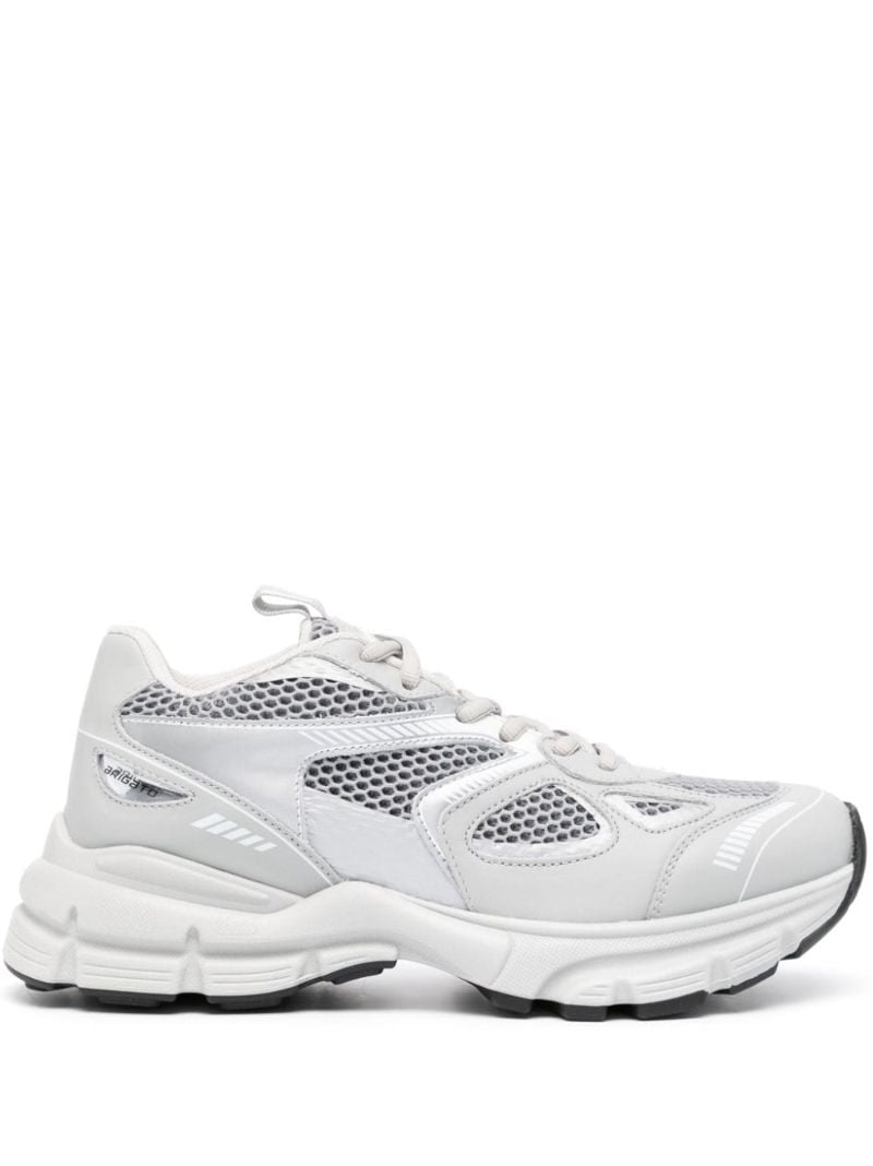 Grey Marathon Runner Leather Sneakers