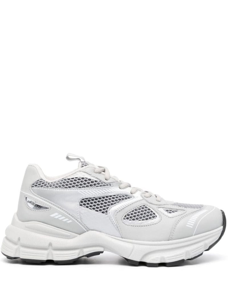 Grey Marathon Runner Leather Sneakers