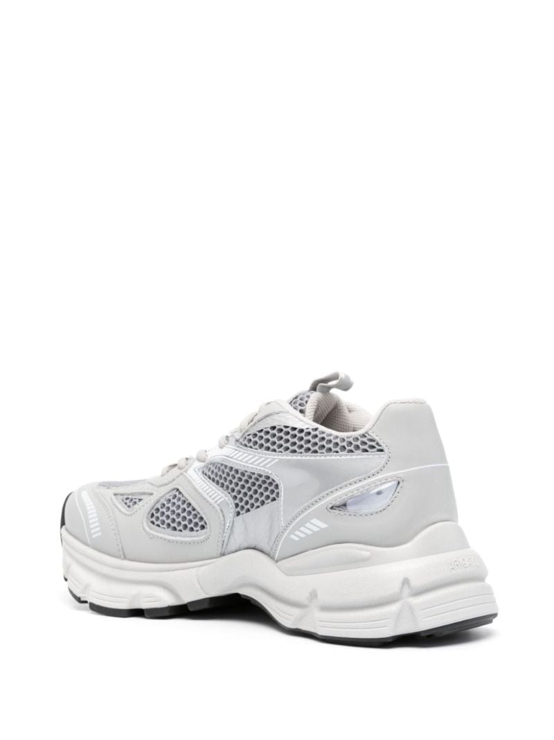 Grey Marathon Runner Leather Sneakers