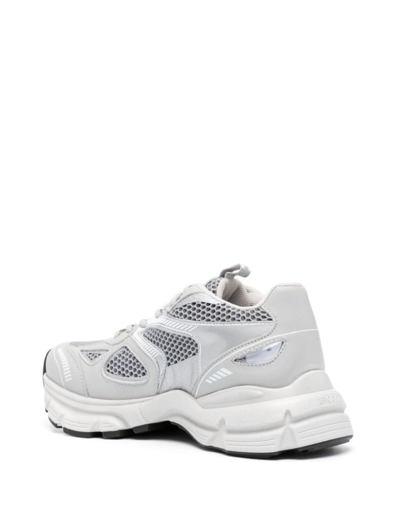 Grey Marathon Runner Leather Sneakers