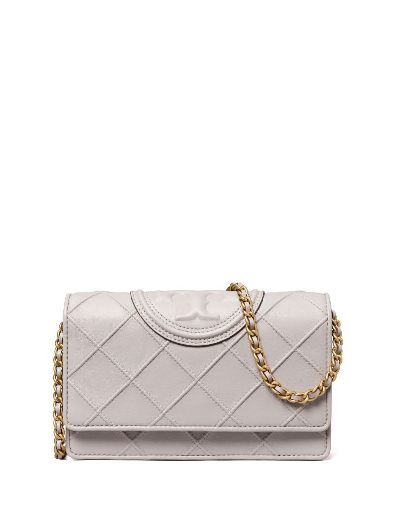 Grey Fleming Soft Chain Leather Wallet