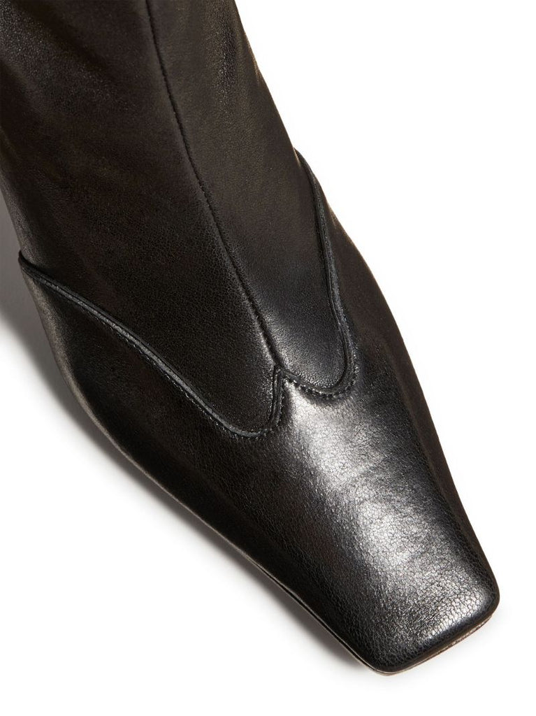 Black the Dallas Stretch 85 Leather Ankle Boots