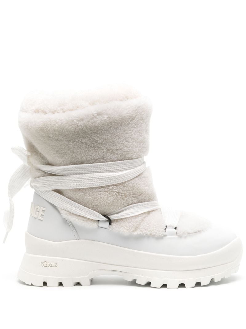 Neutral Conquer Shearling Ankle Boots