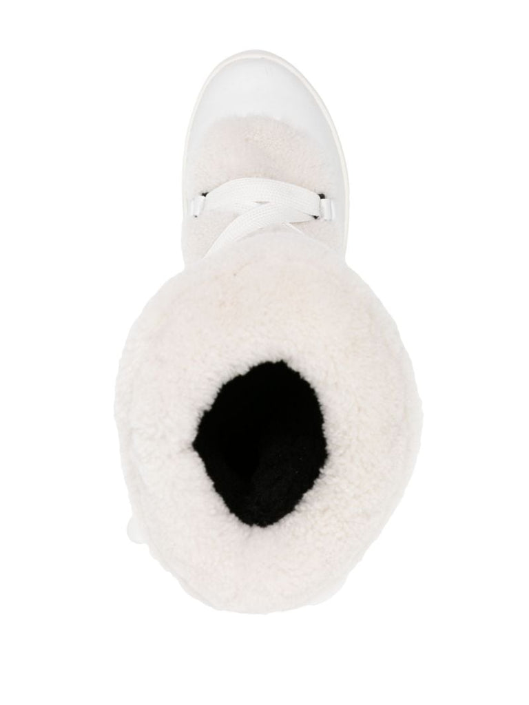 Neutral Conquer Shearling Ankle Boots