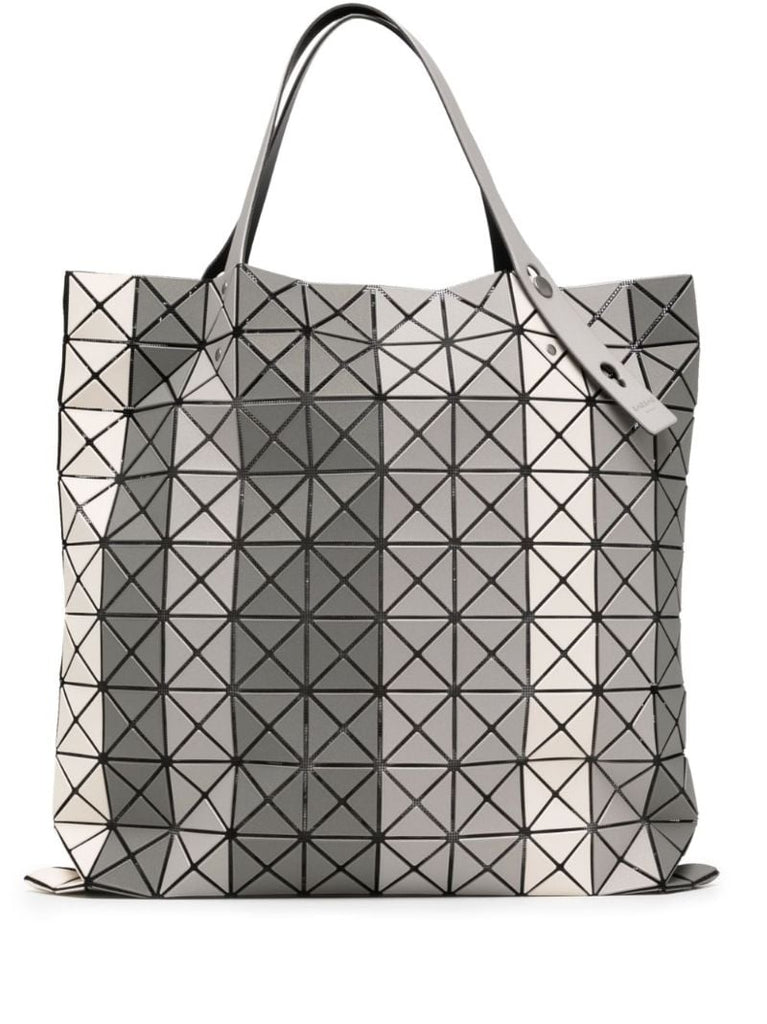 Grey Prism Stripe Large Tote Bag