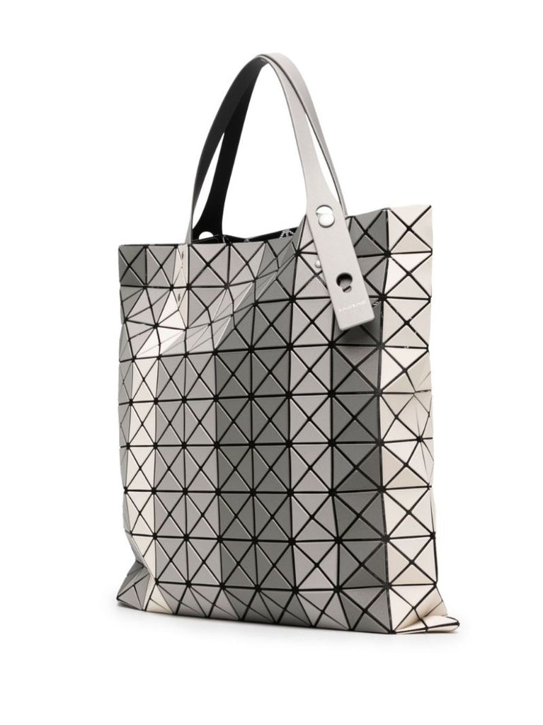 Grey Prism Stripe Large Tote Bag