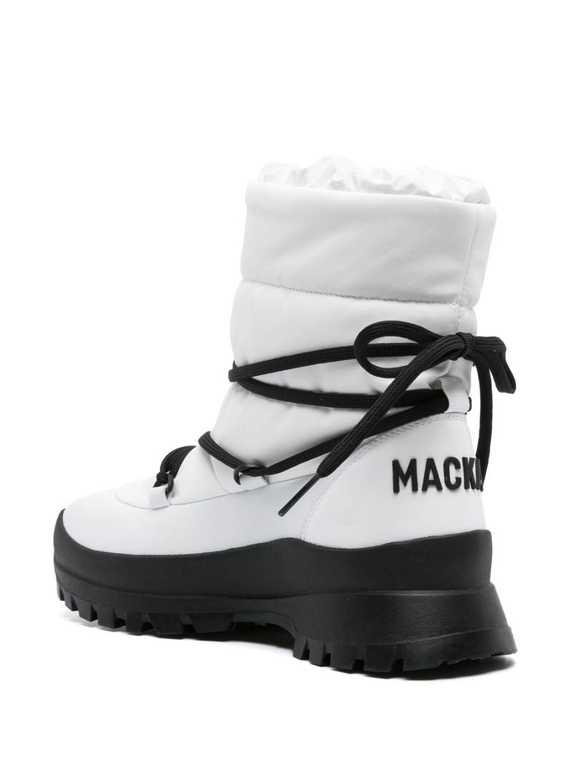 White Conquer Re-stop Ankle Boots