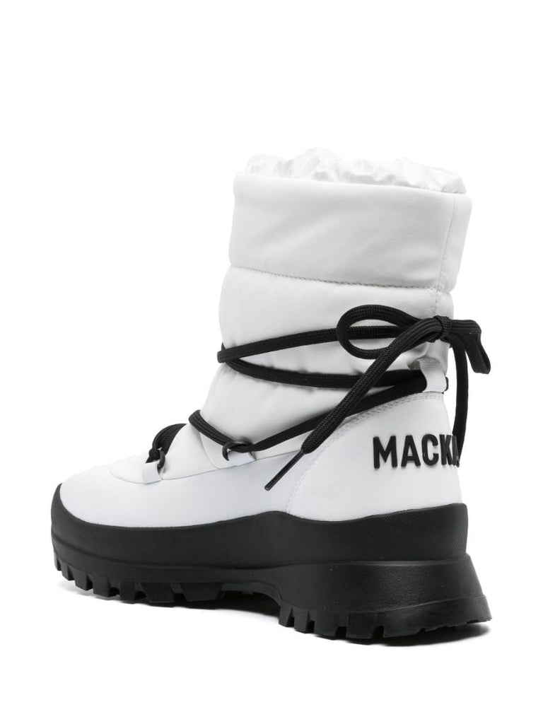 White Conquer Re-stop Ankle Boots