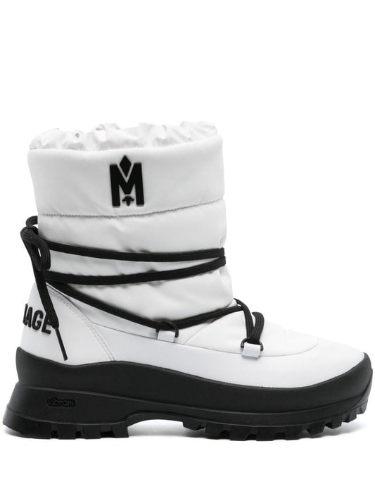 White Conquer Re-stop Ankle Boots