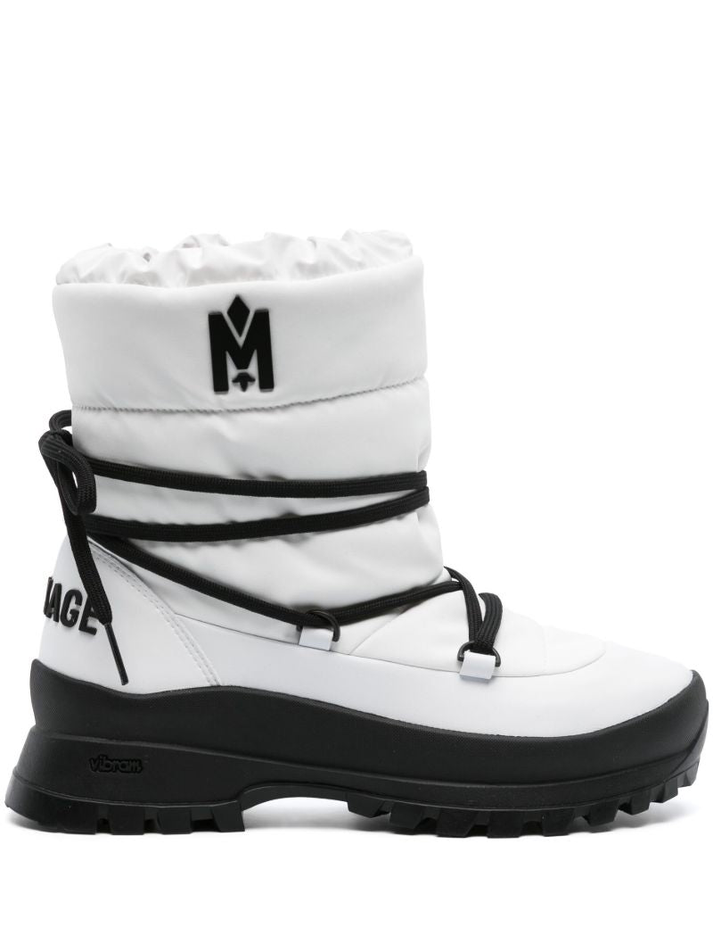 White Conquer Re-stop Ankle Boots