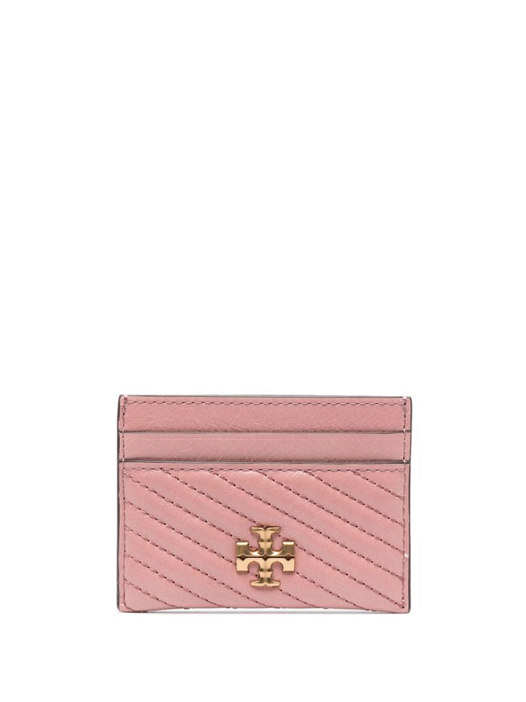 Pink Kira Moto Quilted Leather Card Holder