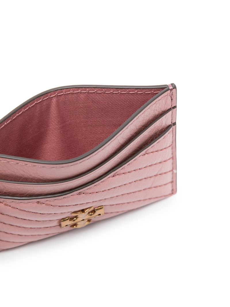 Pink Kira Moto Quilted Leather Card Holder