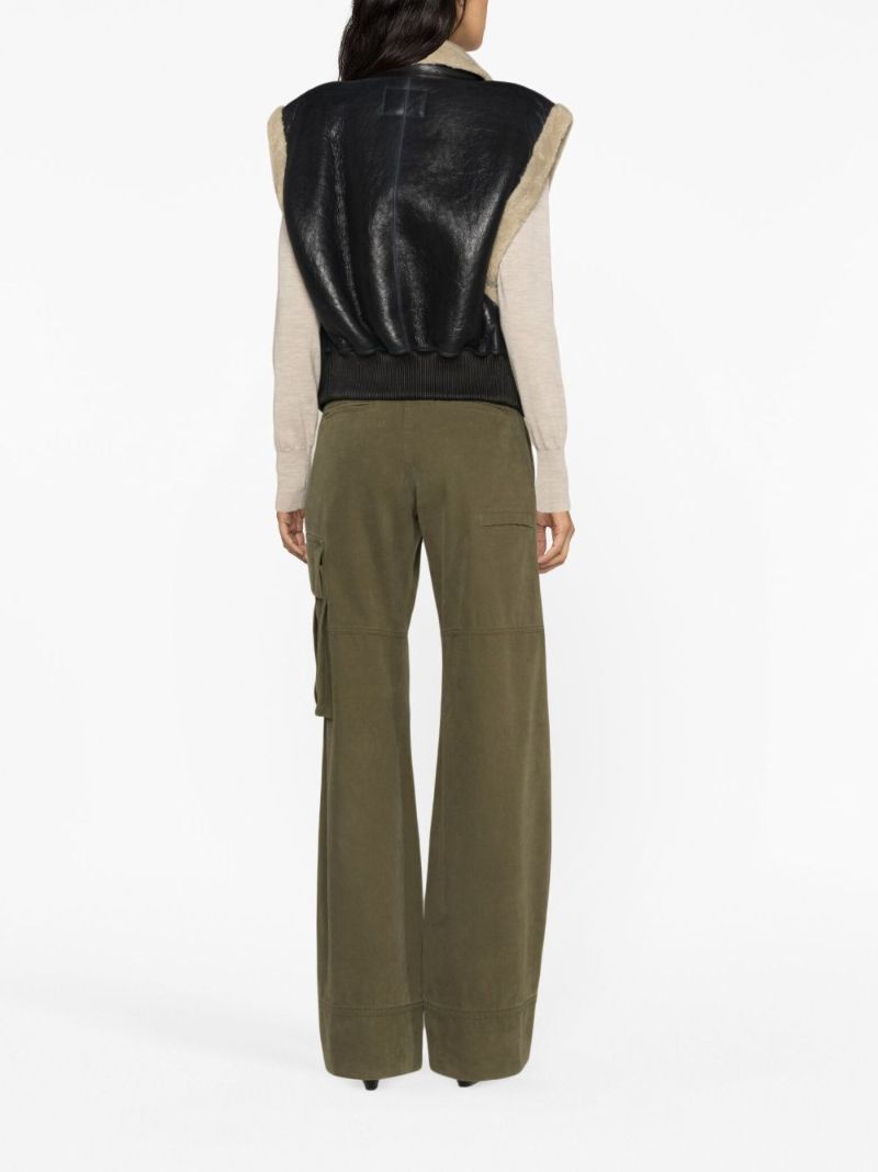 Black Aviel Shearling Gilet