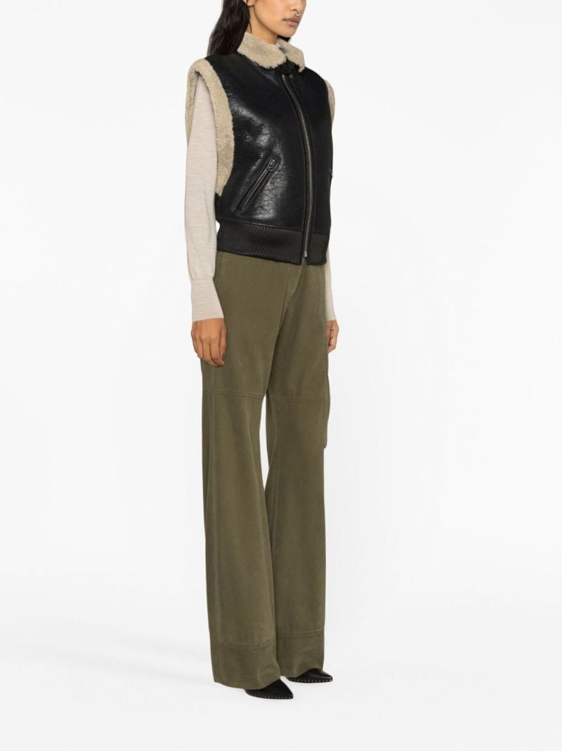 Black Aviel Shearling Gilet
