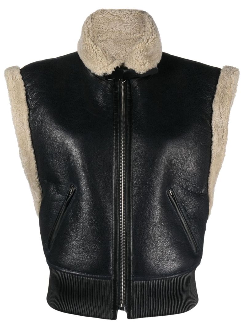Black Aviel Shearling Gilet