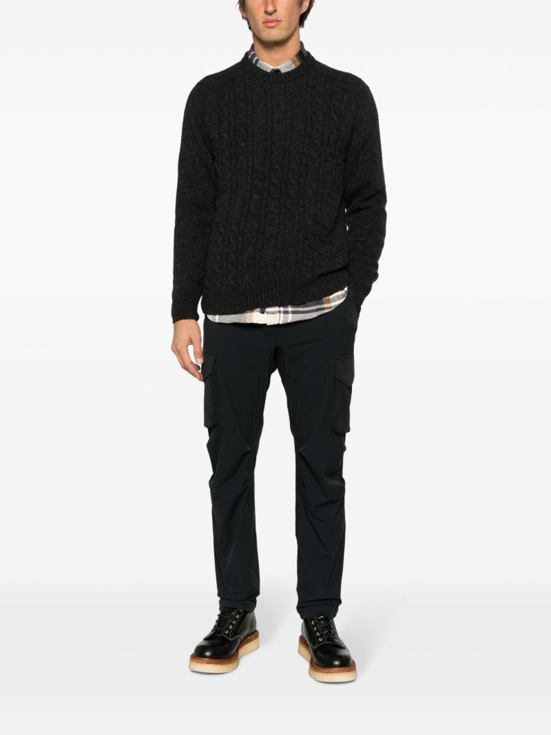 Grey Cable-knit Sweater
