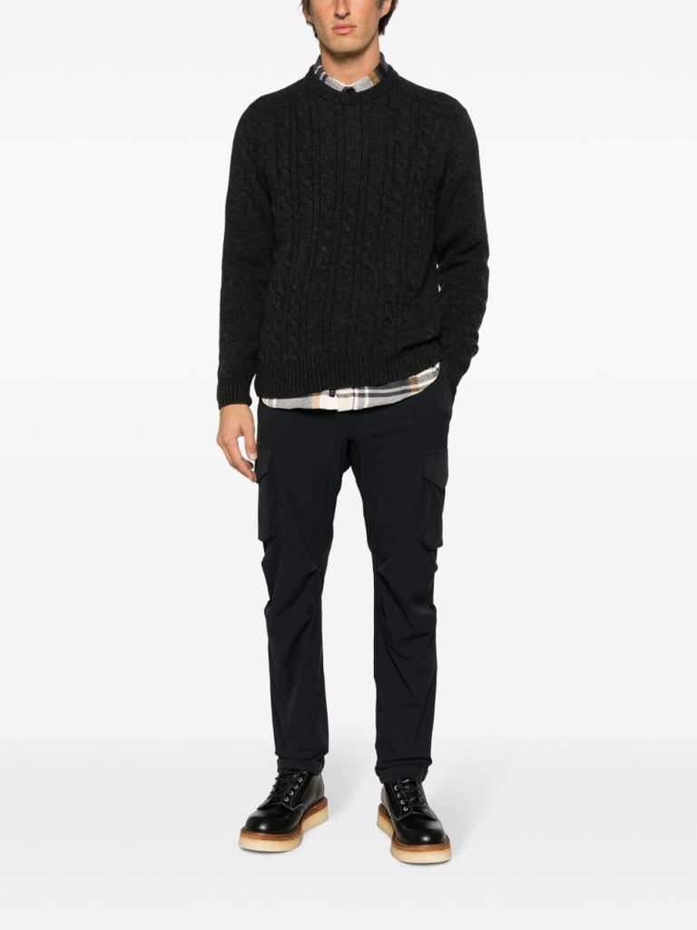 Grey Cable-knit Sweater