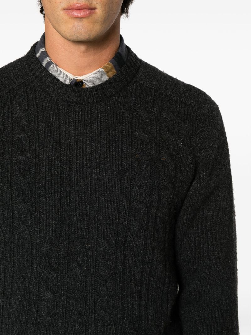 Grey Cable-knit Sweater
