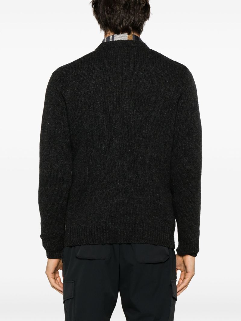 Grey Cable-knit Sweater