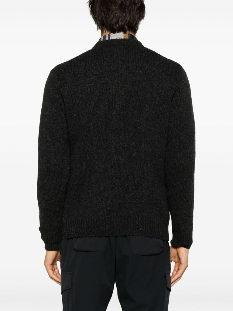 Grey Cable-knit Sweater