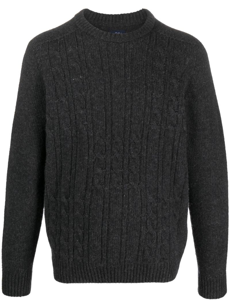 Grey Cable-knit Sweater