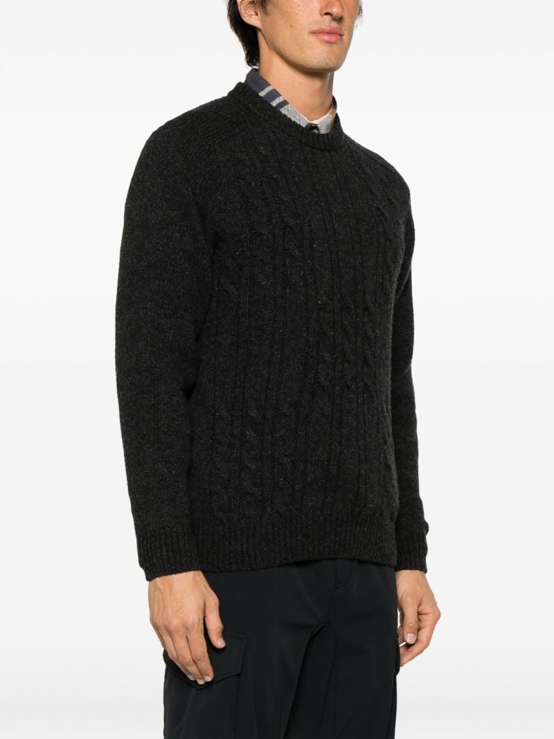 Grey Cable-knit Sweater
