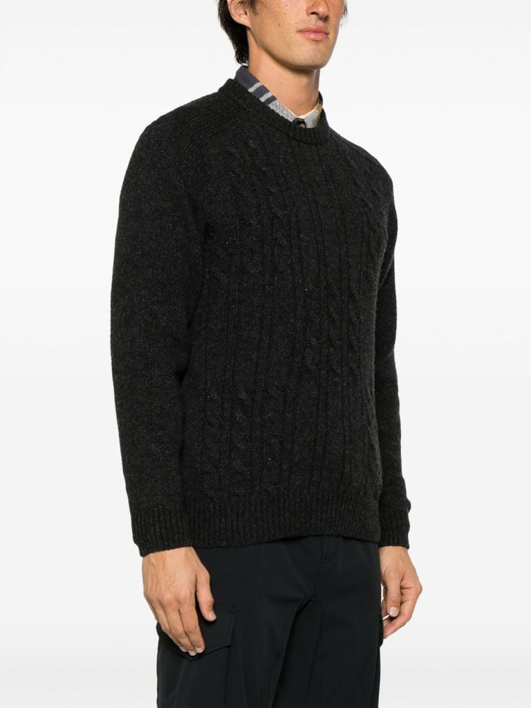 Grey Cable-knit Sweater