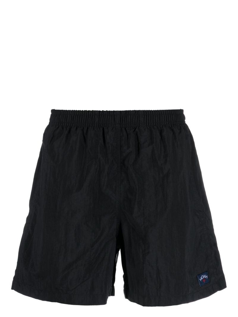 Black Logo Patch Swim Shorts
