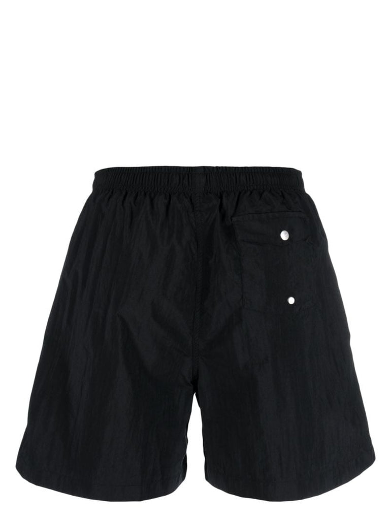 Black Logo Patch Swim Shorts