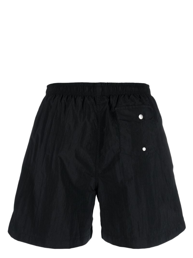 Black Logo Patch Swim Shorts