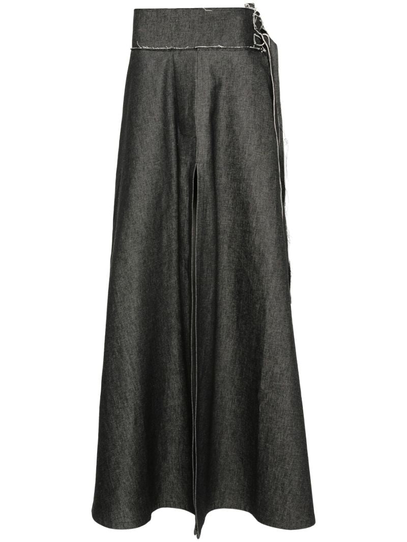 Black Denim Maxi Skirt
