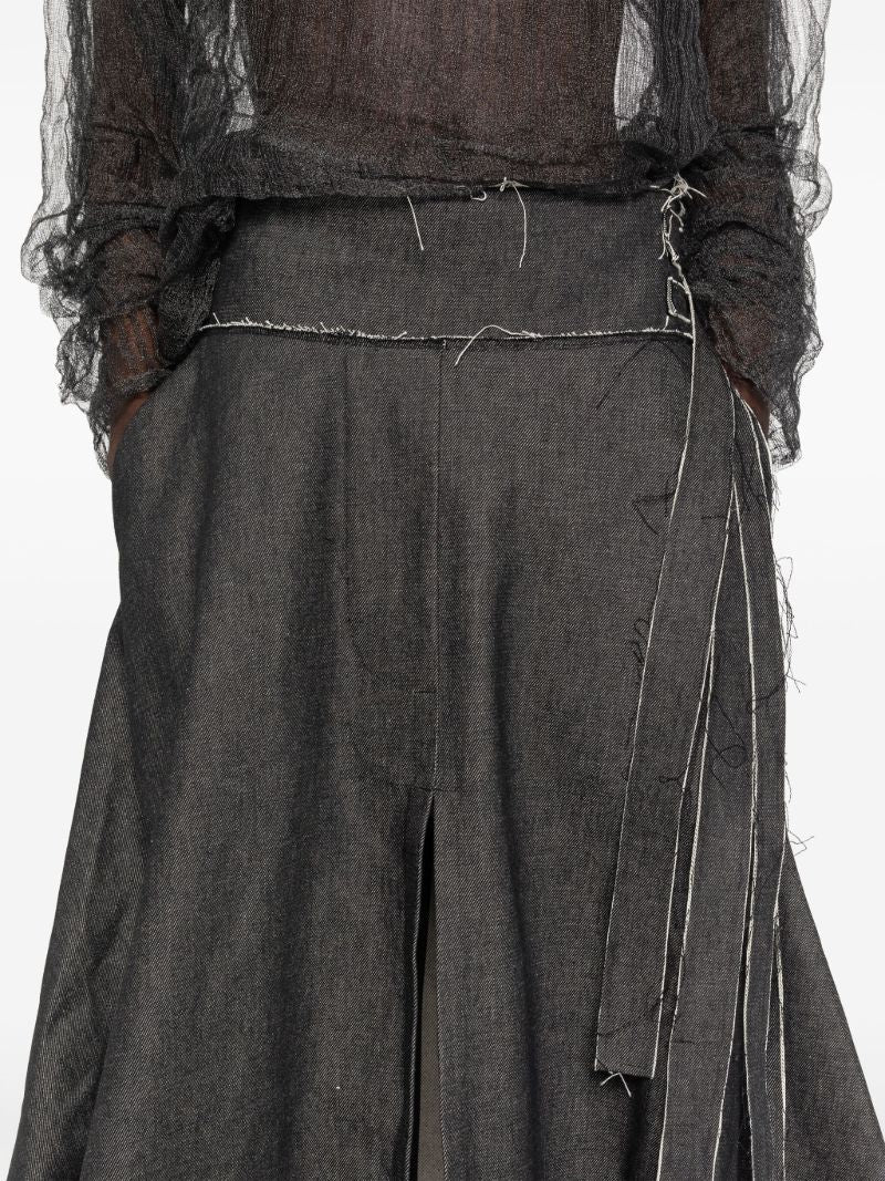 Black Denim Maxi Skirt