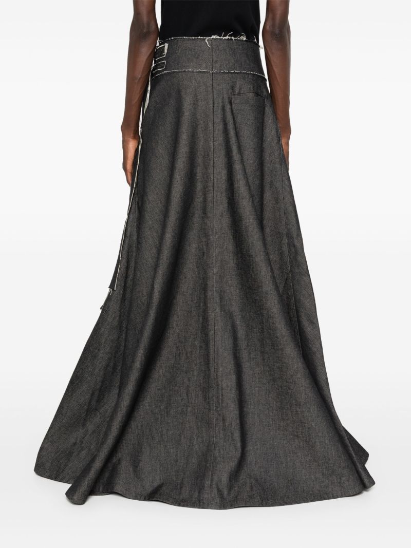 Black Denim Maxi Skirt