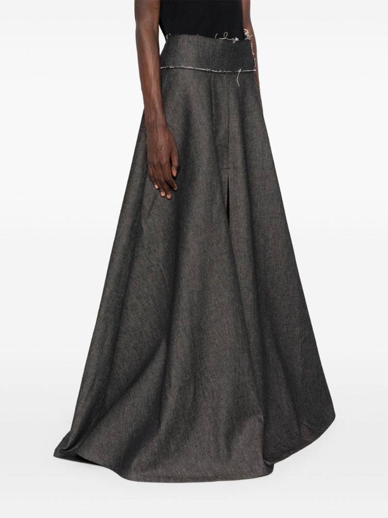 Black Denim Maxi Skirt