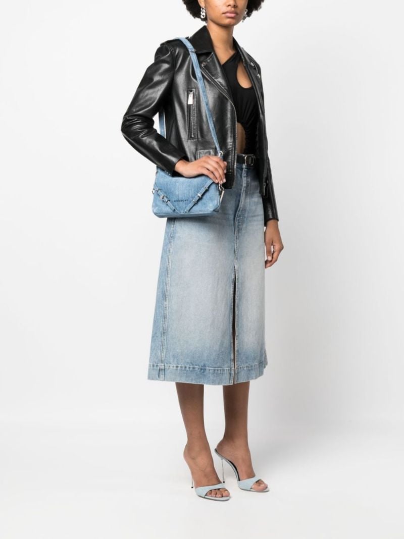 Blue Voyou Denim Shoulder Bag