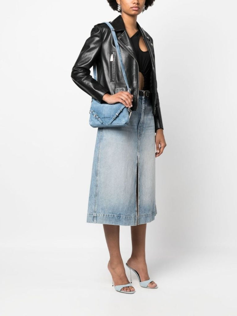 Blue Voyou Denim Shoulder Bag