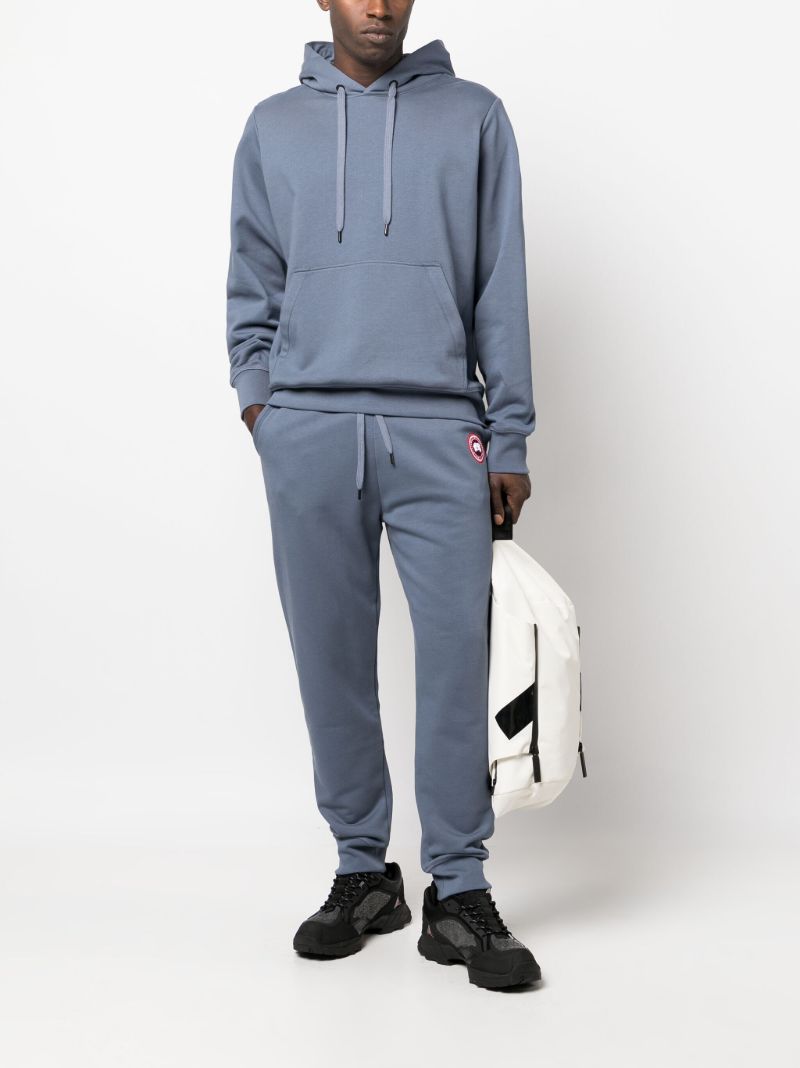 Blue Logo-appliquÃ_x0083_Â© Cotton Hoodie