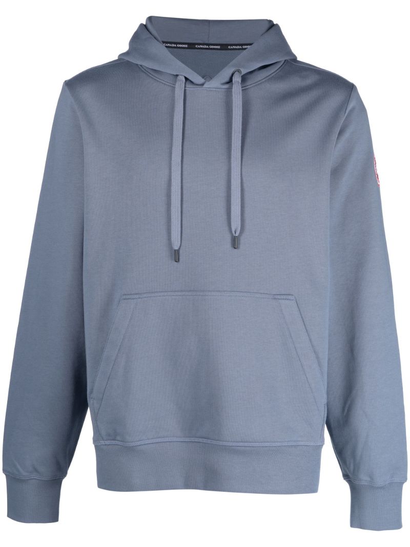 Blue Logo-appliquÃ_x0083_Â© Cotton Hoodie