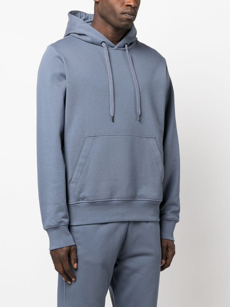 Blue Logo-appliquÃ_x0083_Â© Cotton Hoodie