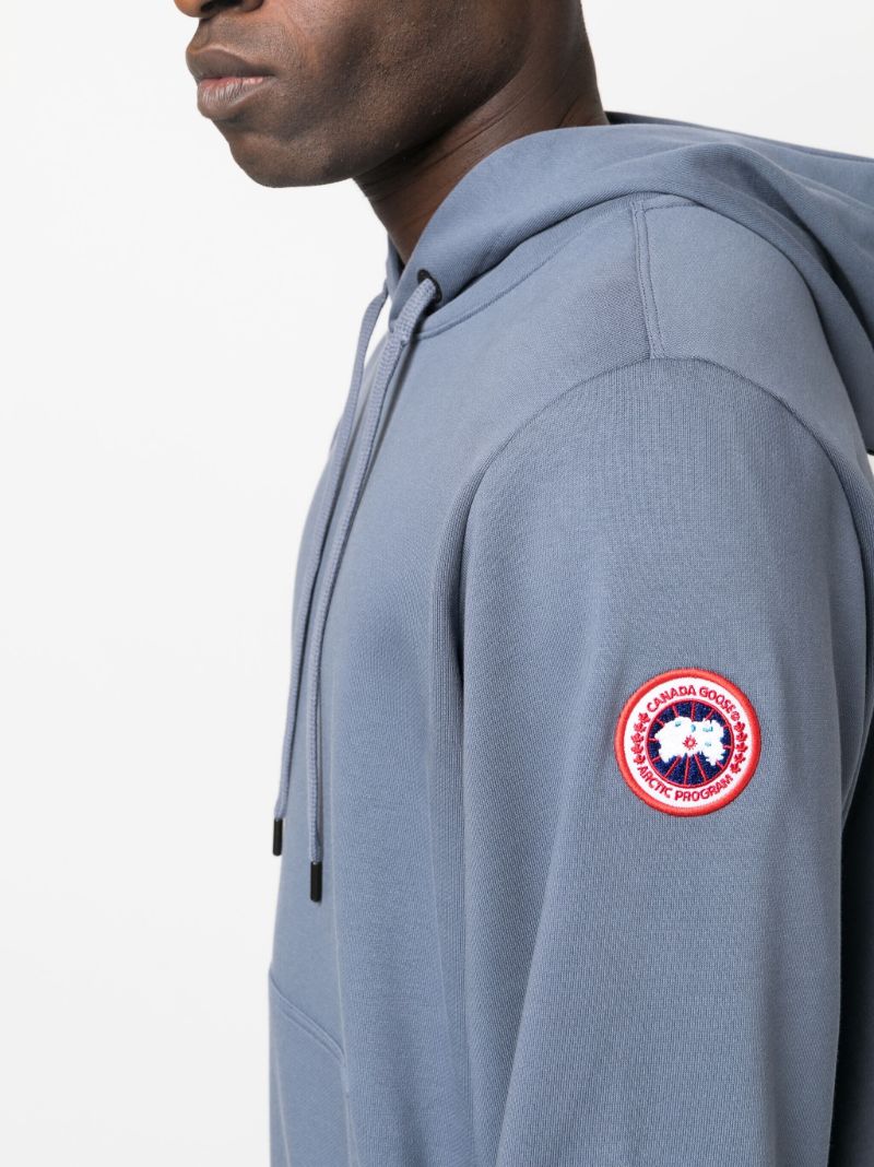 Blue Logo-appliquÃ_x0083_Â© Cotton Hoodie