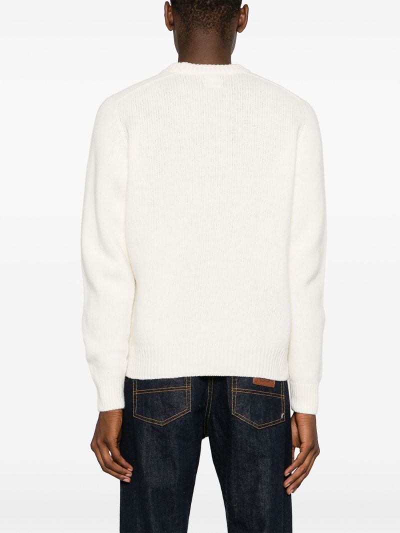White Cable-knit Sweater