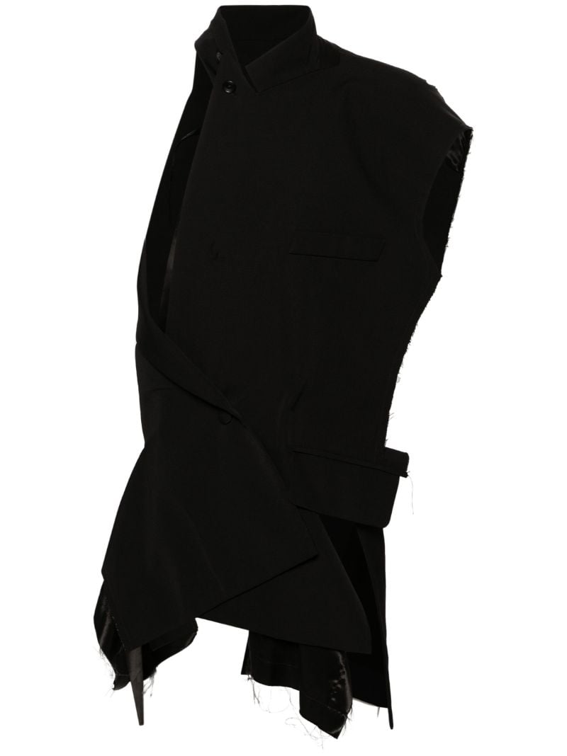 Black Deconstructed Asymmetric Jacket