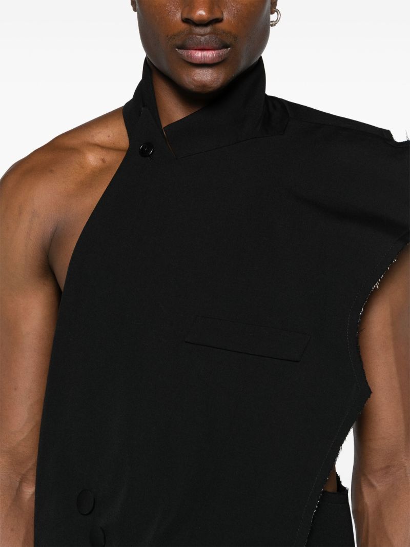 Black Deconstructed Asymmetric Jacket
