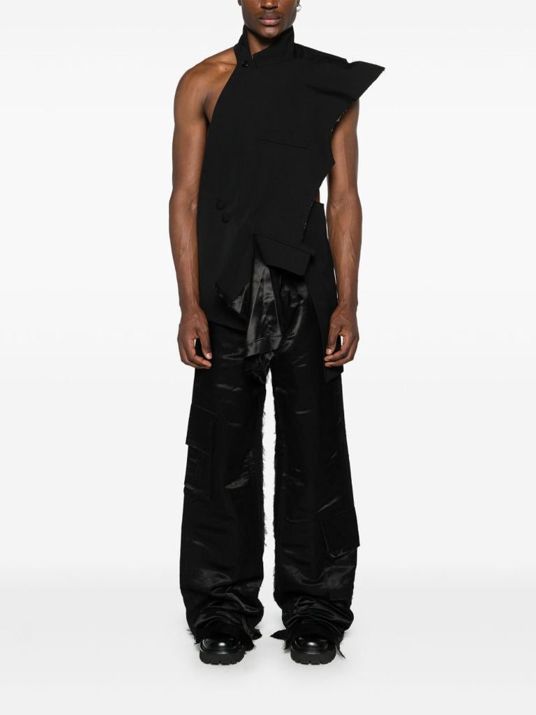 Black Deconstructed Asymmetric Jacket