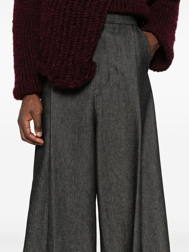 Grey High-rise Wide-leg Jeans