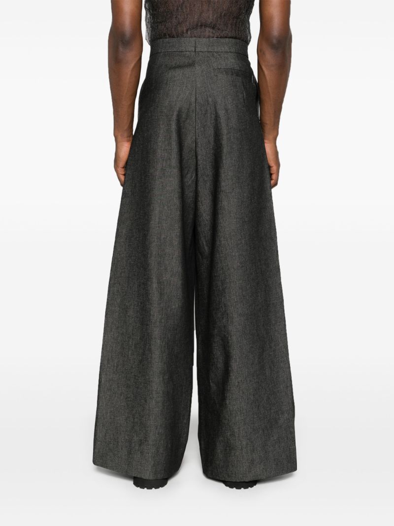 Grey High-rise Wide-leg Jeans
