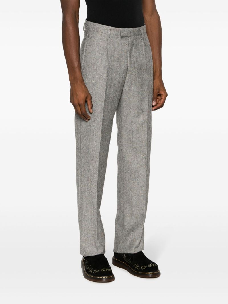 Grey Western Single-pleat Trousers